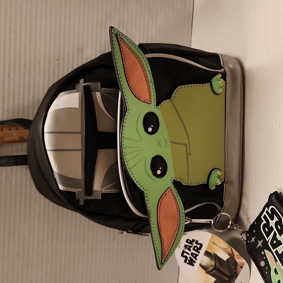 Disney Star Wars Backpack Purse New Coin Purse Wristlet Mandalorian - Picture 6 of 15